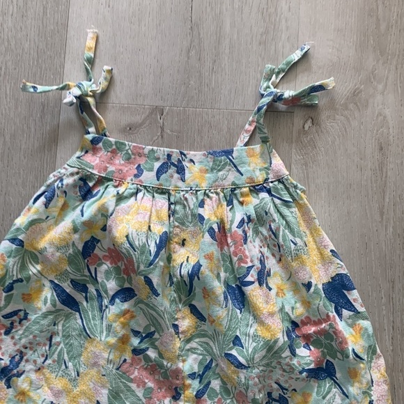 Nordstrom Kids Matching Family Moments Tie Shoulders size 2 linen blend jumpsuit - Picture 8 of 9